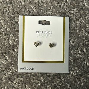 Brilliance 10KT Gold Heart Earrings